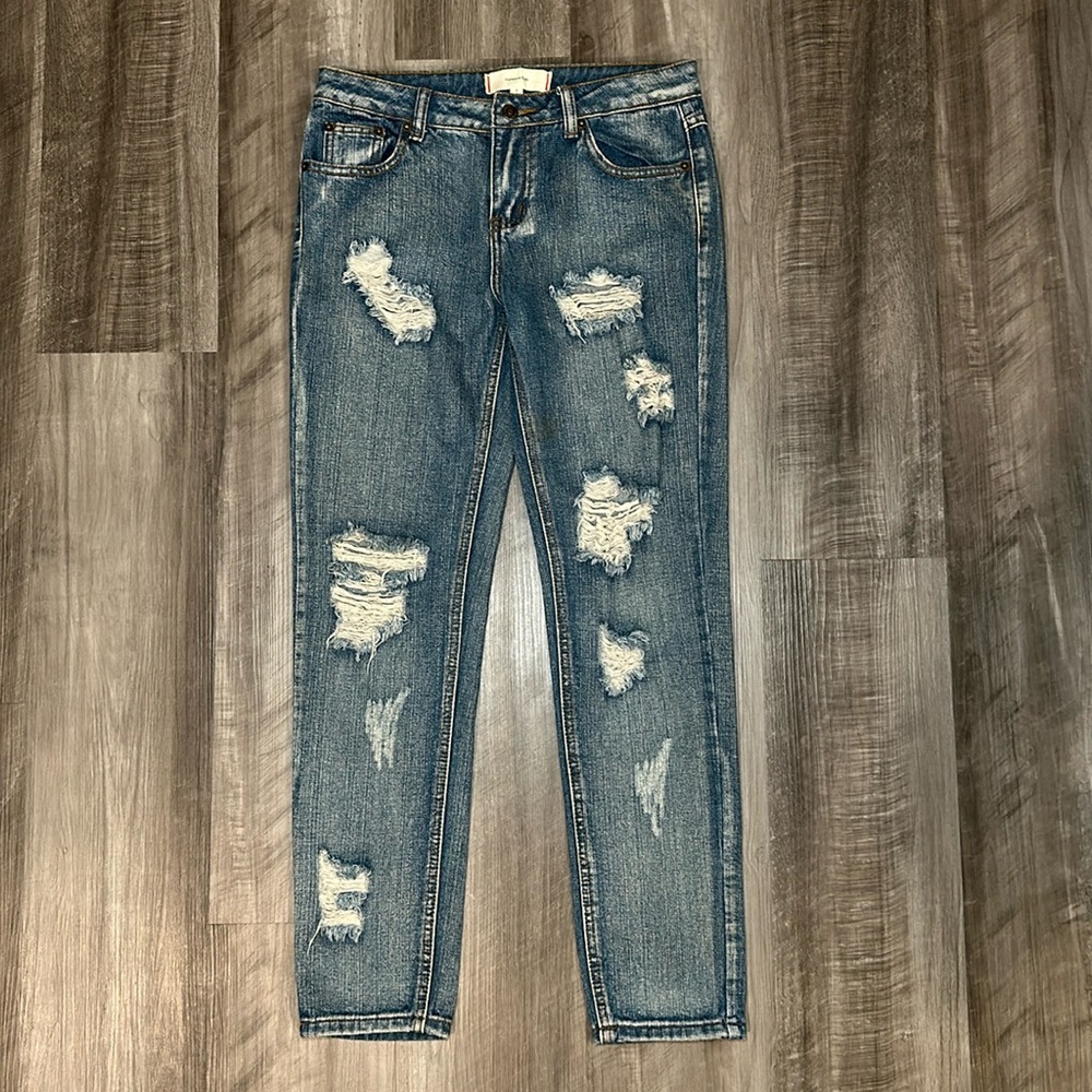 Signature8 Straight Distressed Jeans - Small